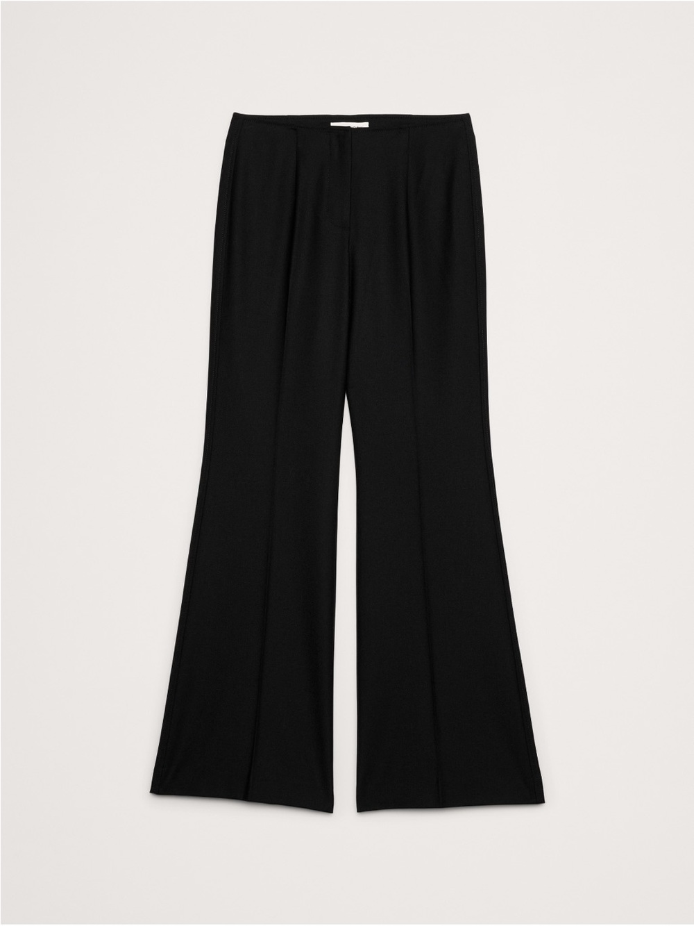 Banana Republic Black Mid-Rise Stretch Wool blended Wide-Leg Dress Pants Size 6